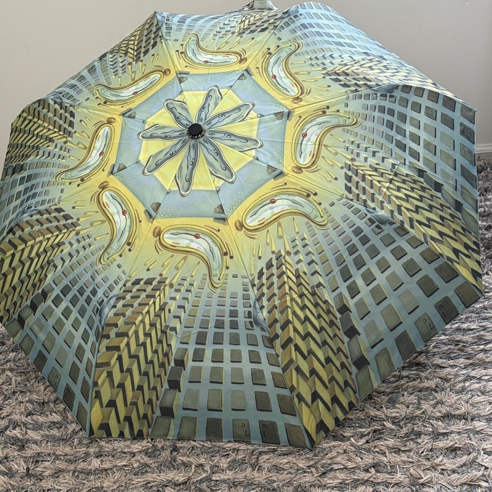 New！Artistic Geometric Melting Clock Umbrella